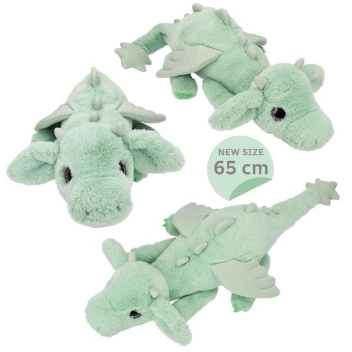 Snukis Plüschdrache grün 65 cm