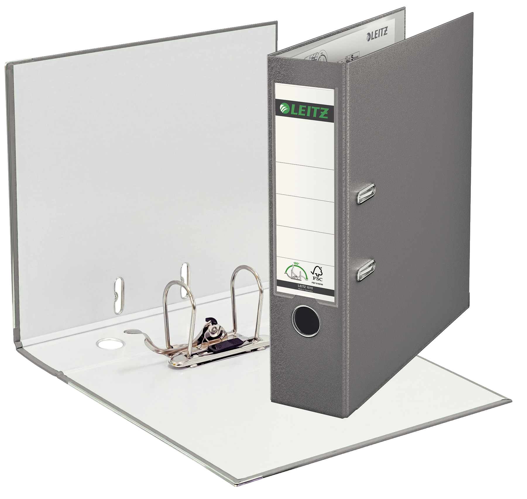 Qualitäts-Ordner PP 180° A4 80mm gr Leitz