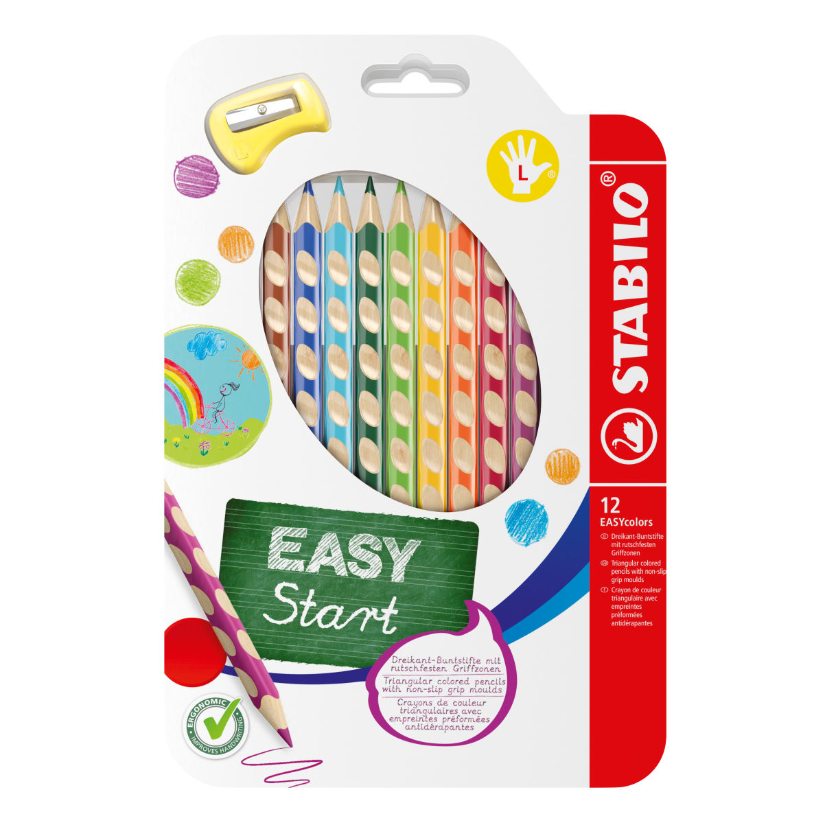 STABILO DREIKANT-BUNTSTIFT EASY START MIT RUTSCHFESTEN GRIFFZONEN