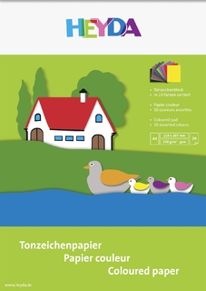 Tonpapierblock A4 130g 20Bl Heyda