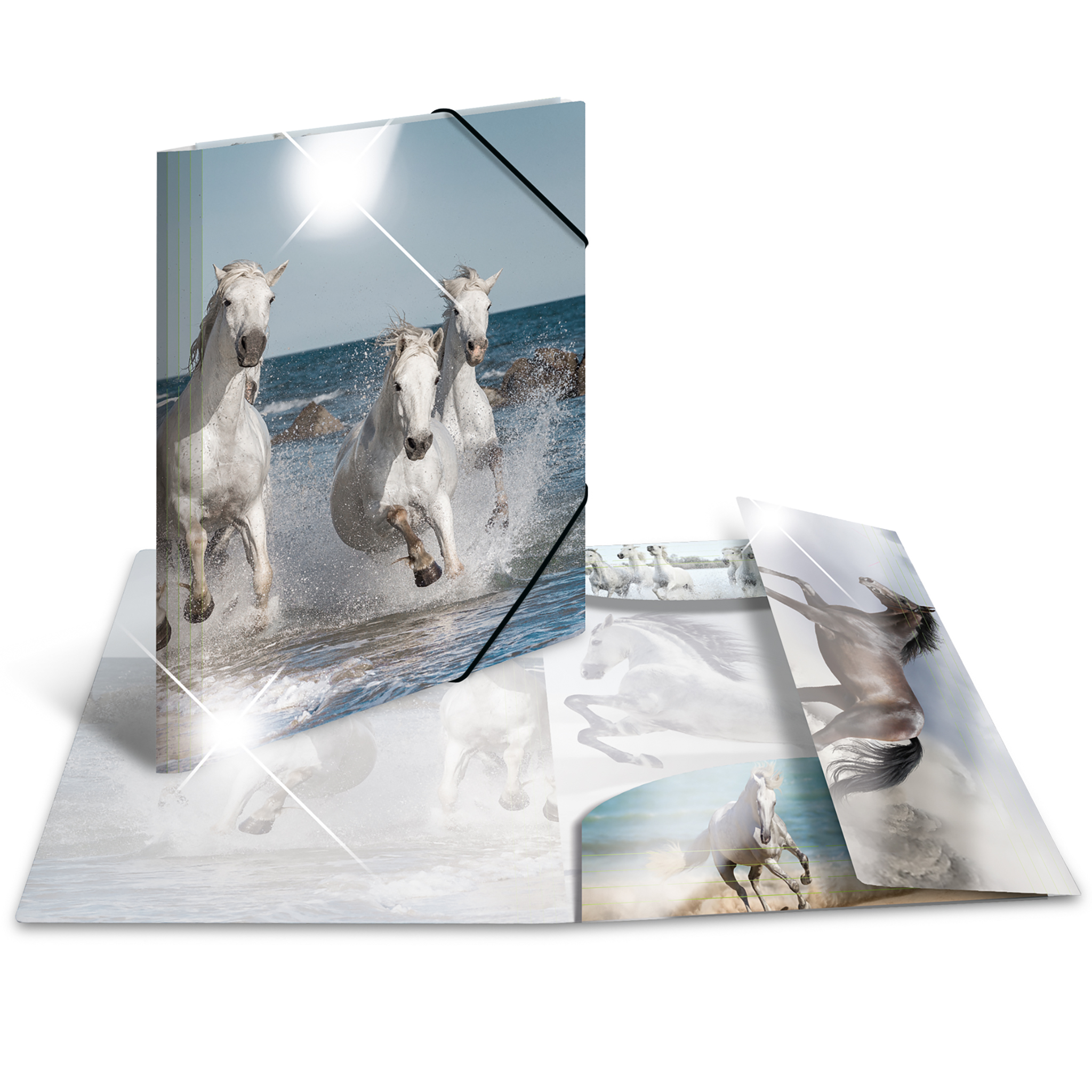 Sammelmappe Glossy Tiere A3 PP Pferde HERMA
