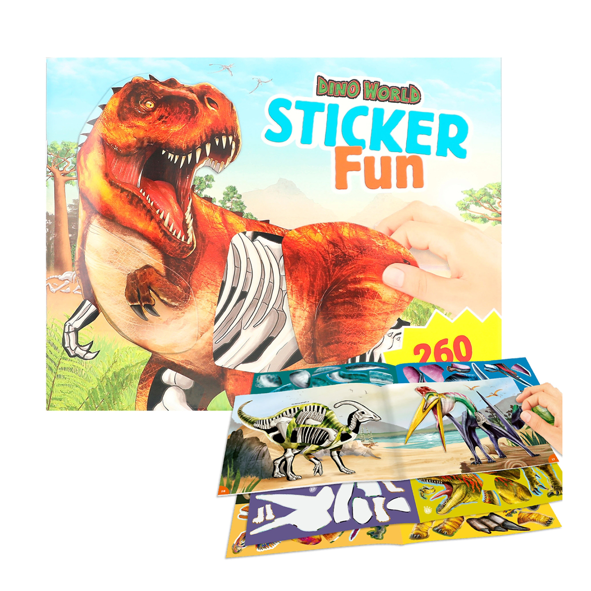 Dino World Sticker Fun Dino, Stickerbuch Dinosaurier mit 250 Sticker, Depesche