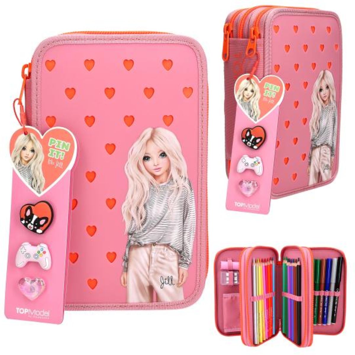 TopModel 3 Fach Federtasche