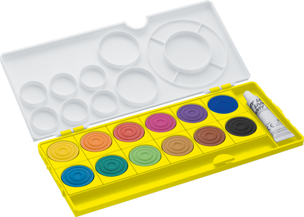 aquaplus Deckfarbkasten neon yellow