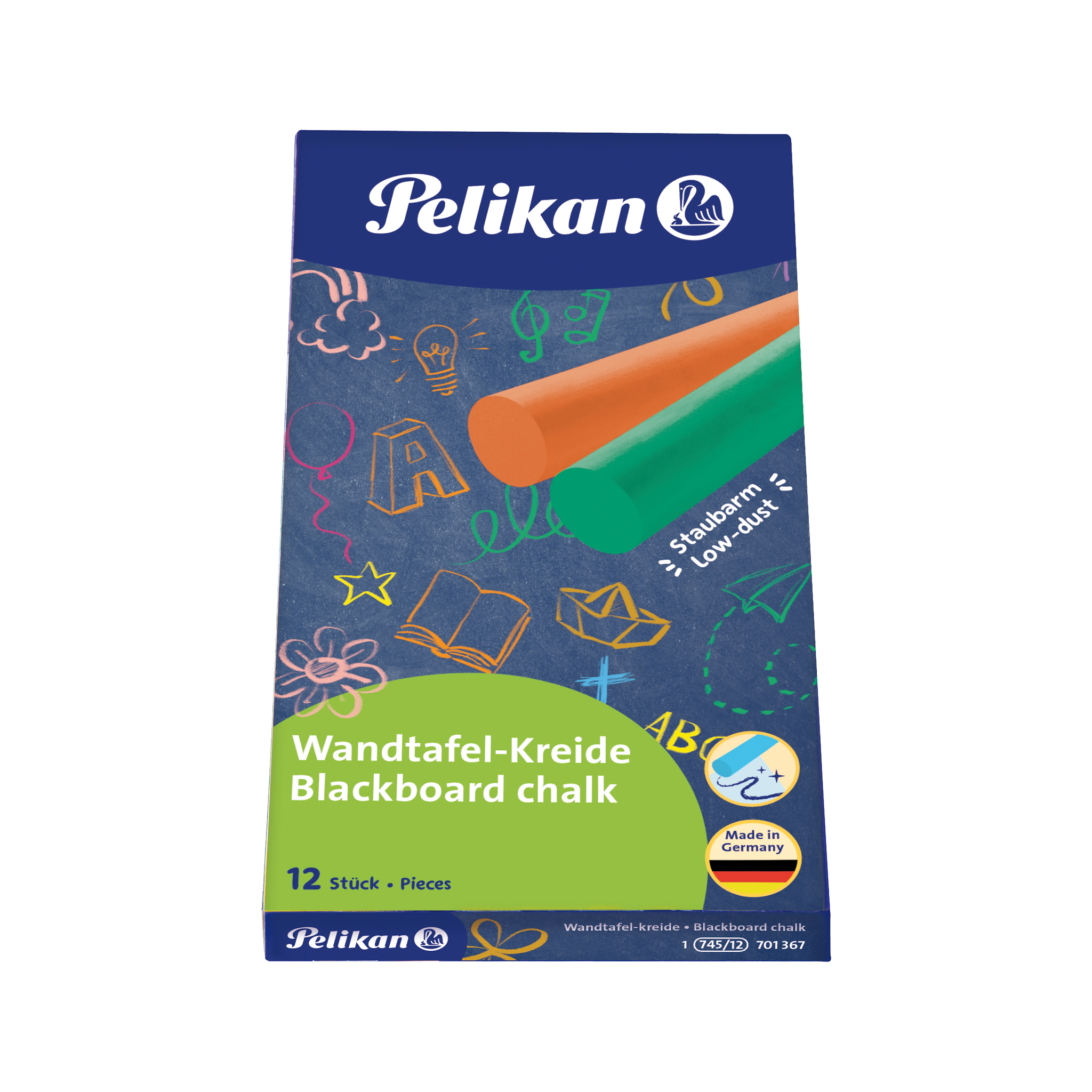 Pelikan Wandtafel-Kreide 12  Farben