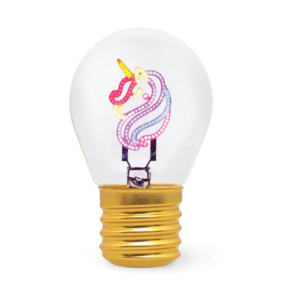 Legami Tischlampe Einhorn, Bulb Fiction - kabellose Unicorn Tischlampe in Glühlampen-Form