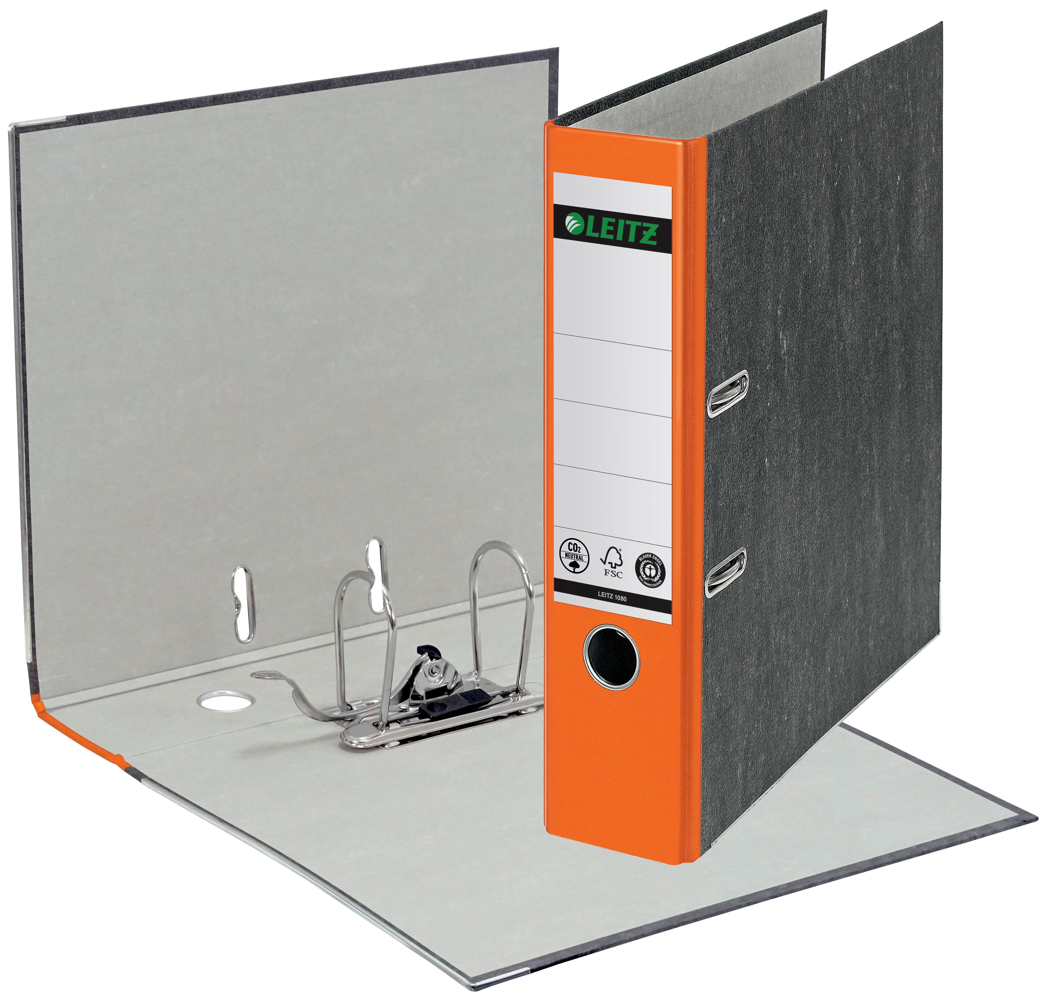 Qualitäts-Ordner 180°A4 80mm orange Leitz