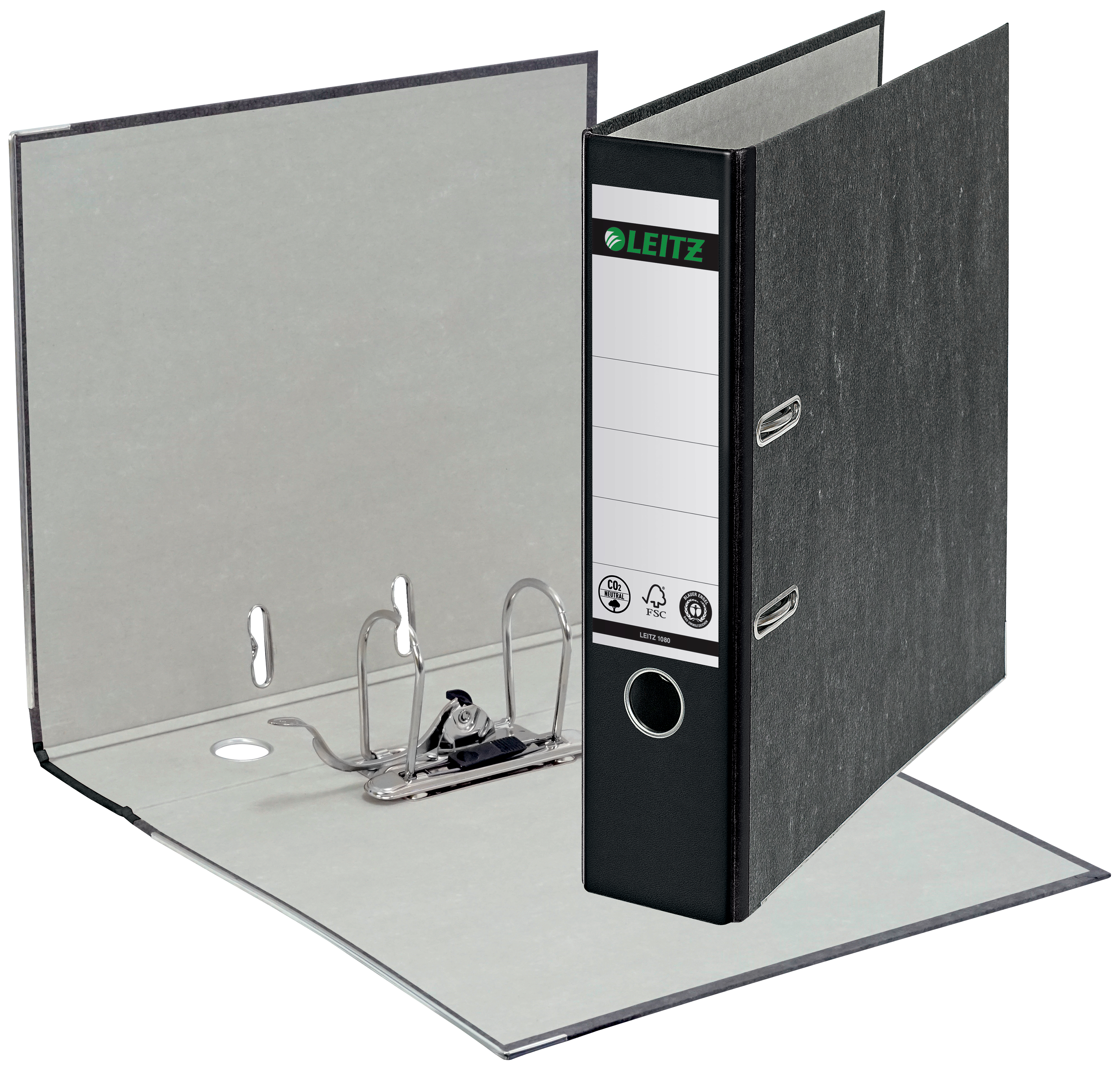 Qualitäts-Ordner 180° A4 80mm schwarz Leitz