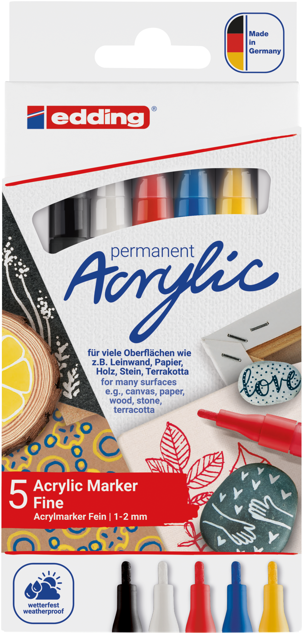 edding 5300 Acrylmarker fein sortiert basic 5St Set