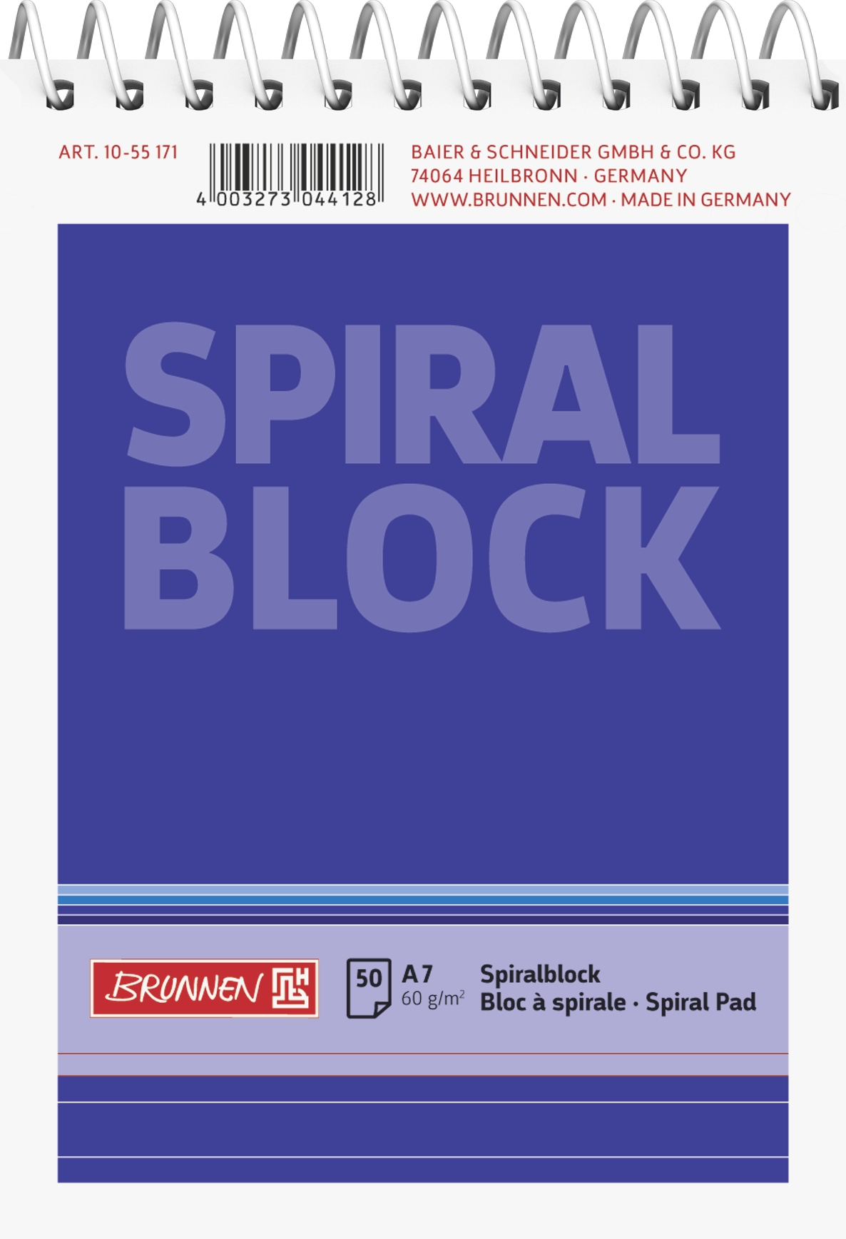 Spiralnotizblock A7 lin 50Bl BRUNNEN