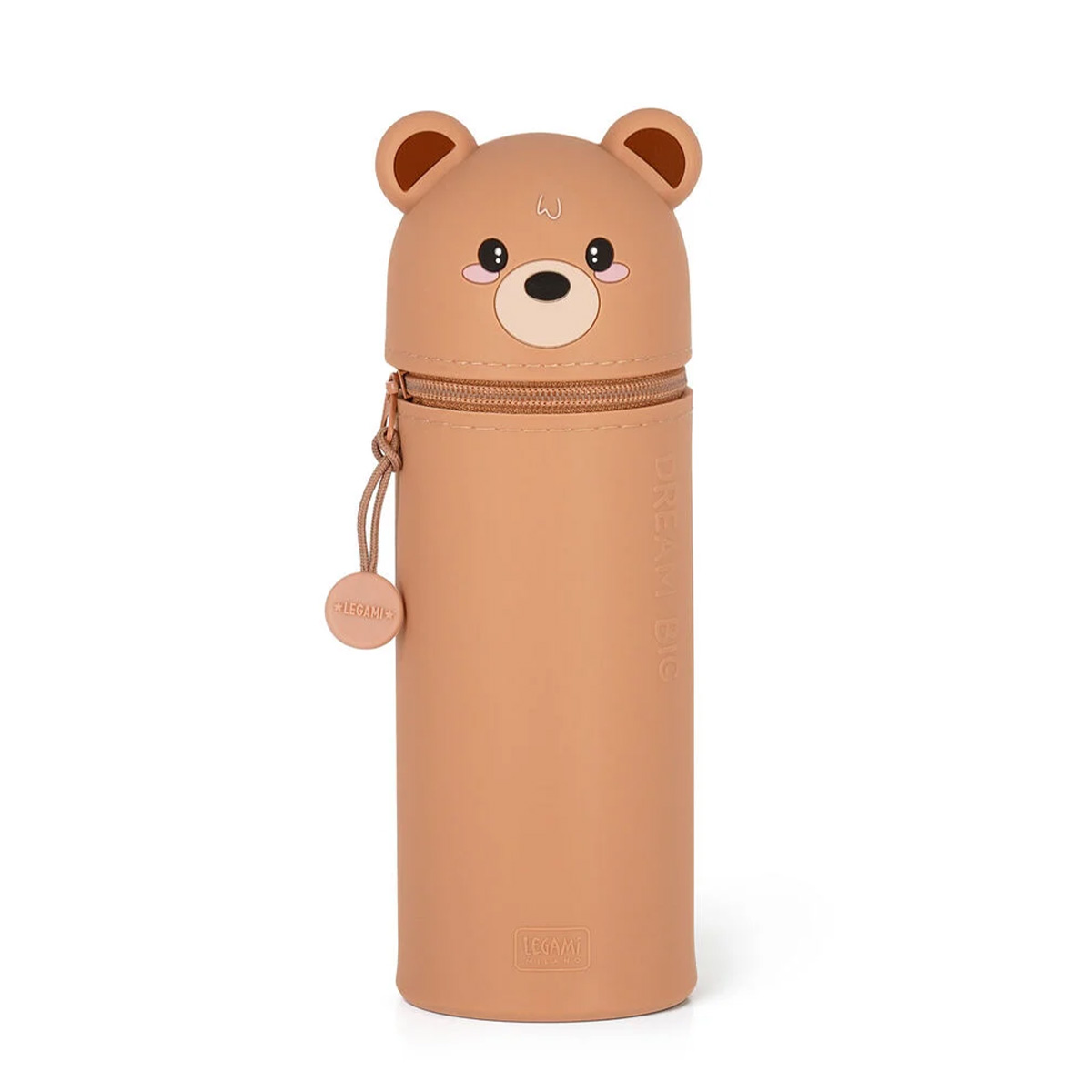 Legami Kawaii Teddybär, 2-in-1-Federmäppchen aus weichem Silikon mit Teddy Bear Dream Big