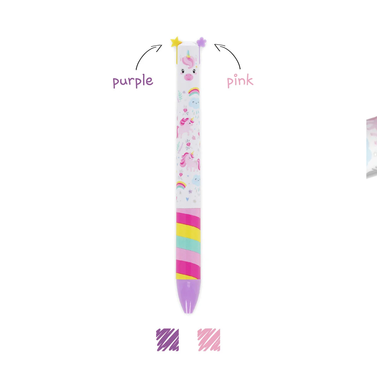 Legami Zweifarbiger Kugelschreiber Einhorn, Click&Clack Unicorn