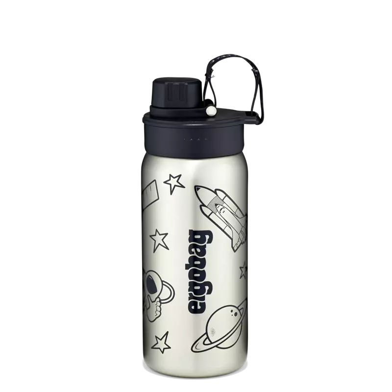 Ergobag Edelstahl-Trinkflasche schwarz