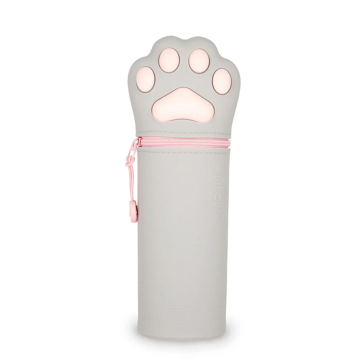 Legami Kawaii Katze Kitty, 2-in-1-Federmäppchen aus weichem Silikon mit Katzenpfoten-Motiv