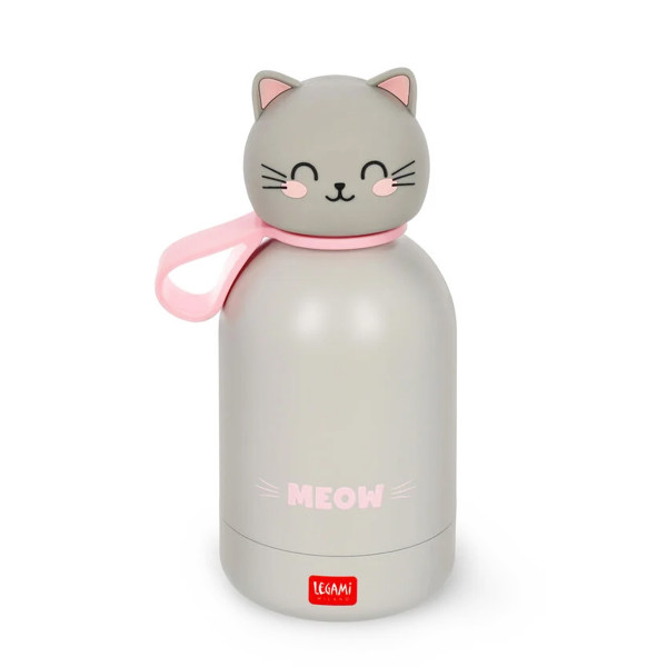 Legami Thermosflasche Kitty für Kinder, Hot &amp; Cold BFF, Trinkflasche Katze Kitty