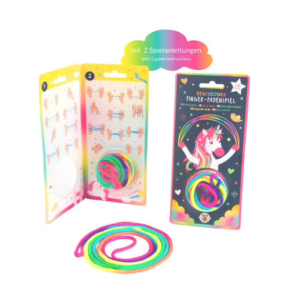 Finger-Fadenspiel 180cm, DREAMLAND Regenbogen Finger-Fadenspiel, Trendhaus