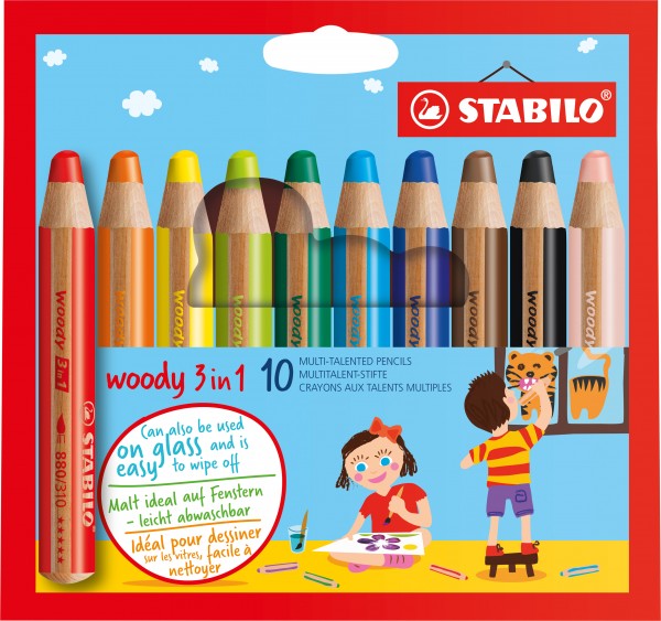 STABILO woody 3 in 1, 10 Multitalent-Stifte