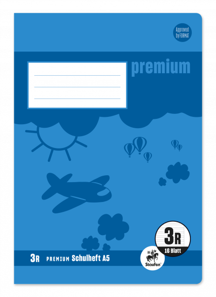 Staufen A5, 16 Blatt, Lineatur 3R
