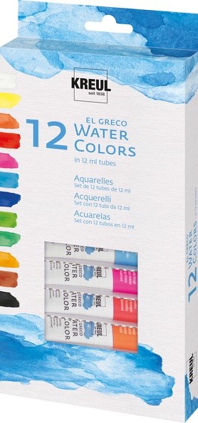 Kreul El Greco Water Colors in 12ml tuben Aquarelles
