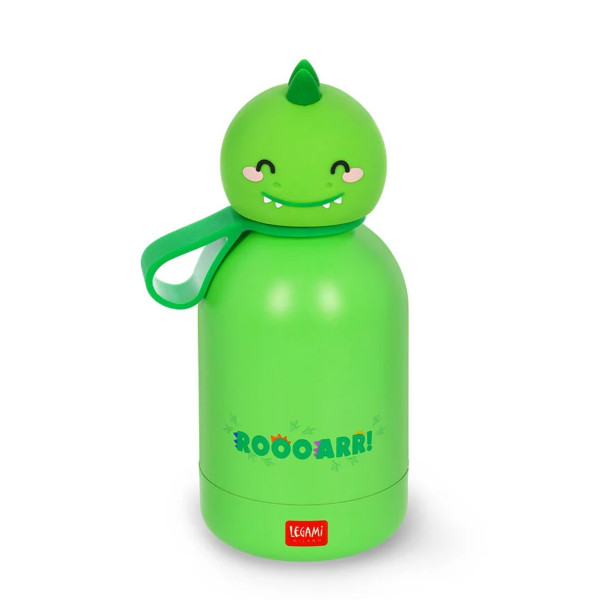Legami Thermosflasche Dino für Kinder, Hot &amp; Cold BFF, Trinkflasche Dinosaurier