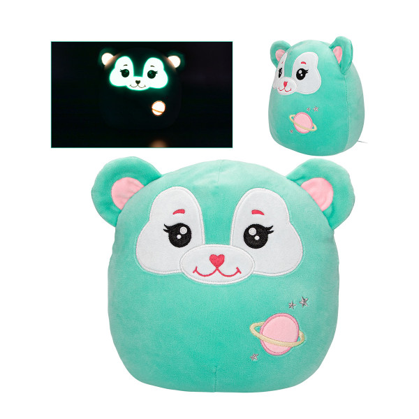 Ylvi Swoppies Plüsch Bär türkis, leuchtet im Dunkeln, 20cm, Depesche