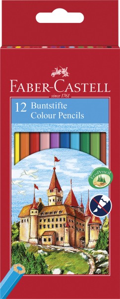 Faber-Castell Buntstifte hexagonal 12er Kartonetui