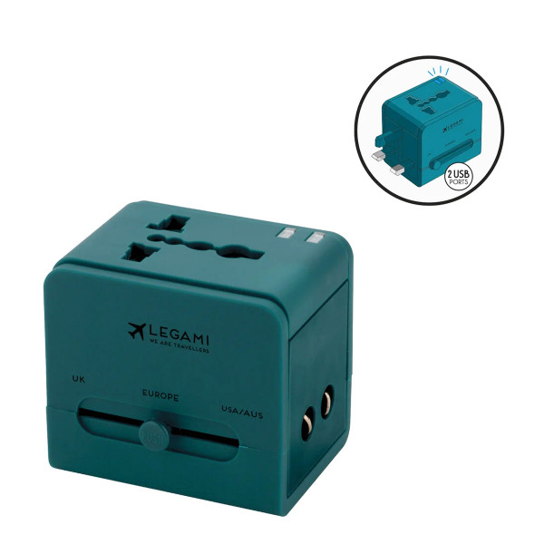 Legami Universal-Reiseadapter petrolblau