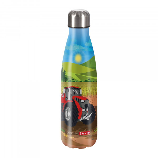 Step by Step Edelstahl-Trinkflasche Tractor Freddy