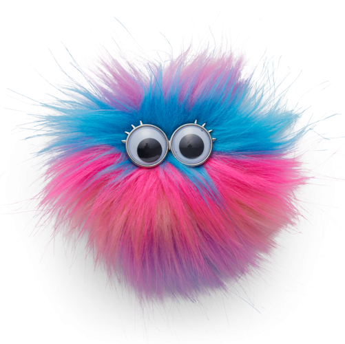 Ergobag Flausch-Klettie pink-blau