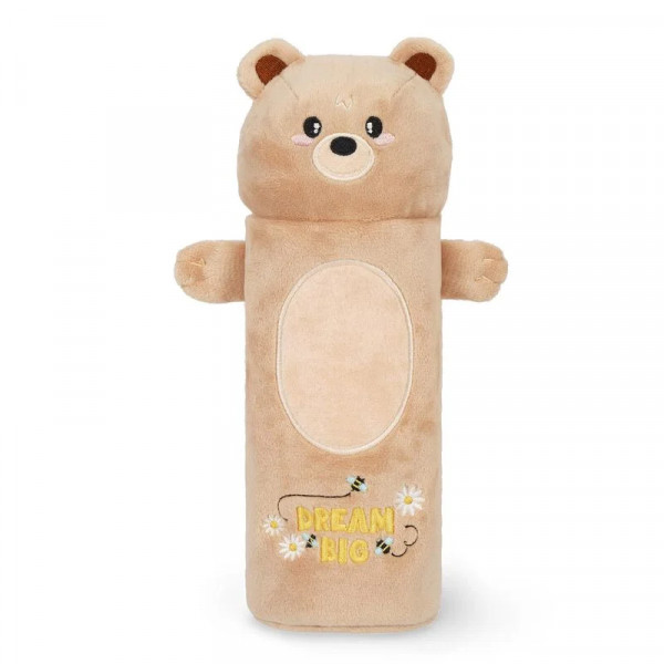 Legami Federmäppchen Super Soft Teddy Bear, superweiches Federmäppchen Teddybär
