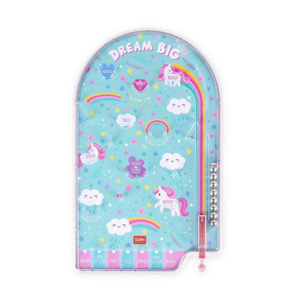 Legami Flipper Einhorn, tragbarer Flipper mit dem Motiv Unicorn