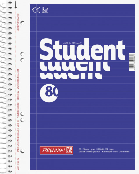 Collegeblock A5 lin 80Bl BRUNNEN