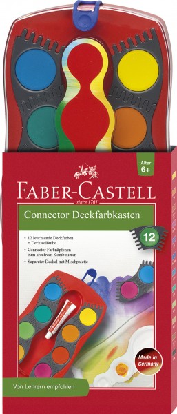 Faber-Castell Connector Deckfarbkasten rot
