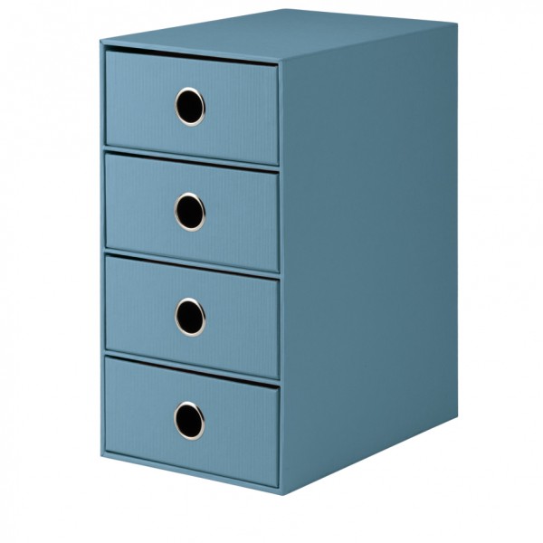 Rössler 4er Schubladenbox für A5 denim/blau