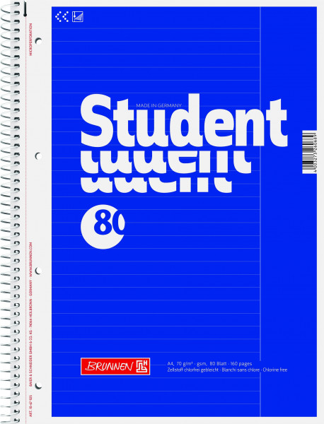 Collegeblock A4 Lin25 80Bl BRUNNEN