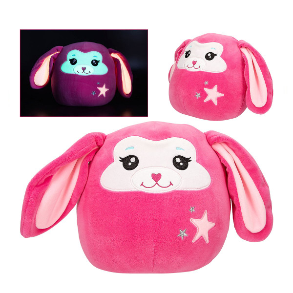 Ylvi Swoppies Plüsch Hase pink, leuchtet im Dunkeln, 20cm, Depesche