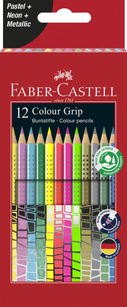Faber-Castell Colour Grip 12er Kartonetui Buntstifte