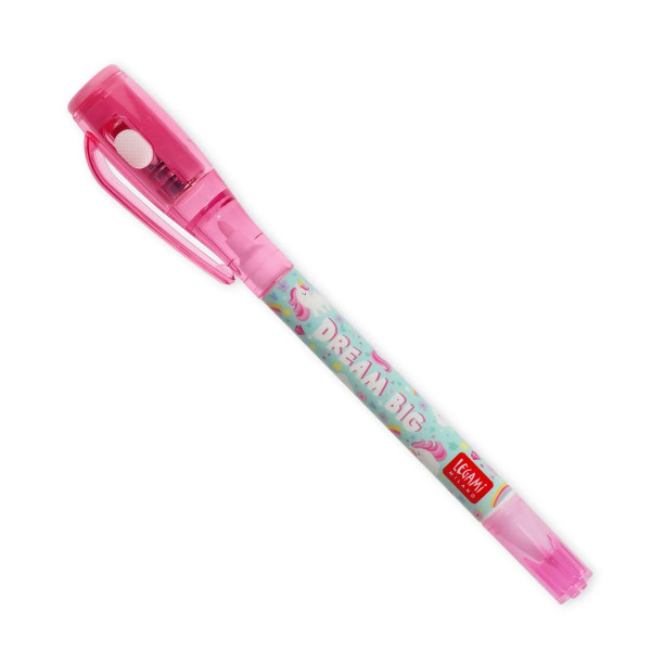 Legami Magic Pen Einhorn, Stift mit unsichtbarer Tinte Magic Pen mit Unicorn-Motiv