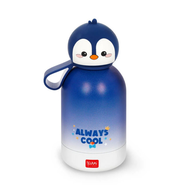 Legami Thermosflasche Penguin für Kinder, Hot &amp; Cold BFF, Trinkflasche Pinguin