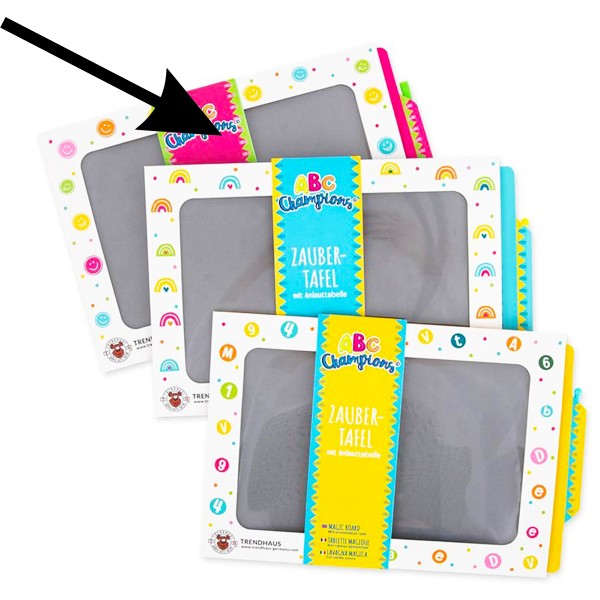 Zaubertafel, pink, A5, ABC Champions, Trendhaus