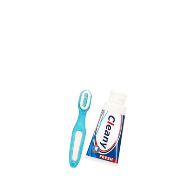 Radierer Zahnputz-Set, blau, Trendhaus