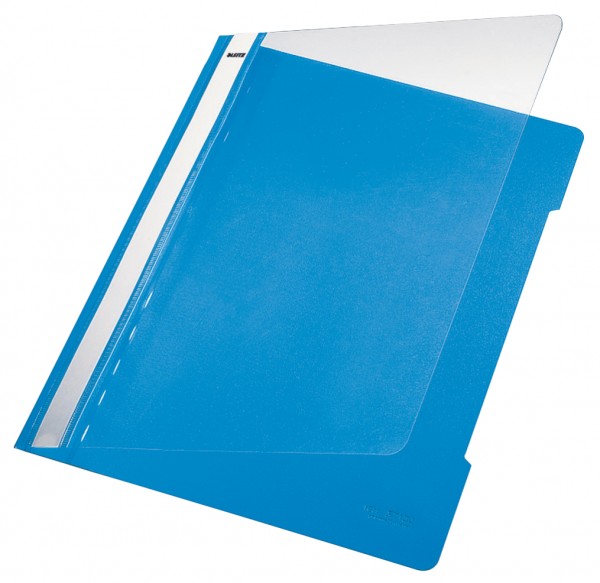 Hefter Plastik A4 PVC hellblau Leitz