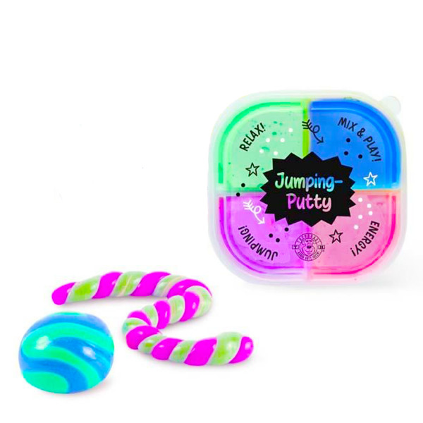 Knallbunte Springknete, AFDS NE Springknete Mix &amp; Play 4er-Set, 28g, Tendhaus