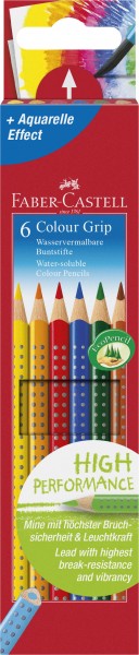 Faber-Castell Colour Grip 6er Kartonetui Wasservermalbare Buntstifte