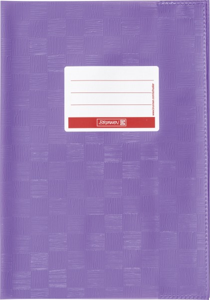Hefthülle A4 violett, Folie mit Schild, BRUNNEN