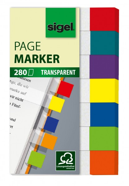 Haftmarker, Papier, Transparent Sigel