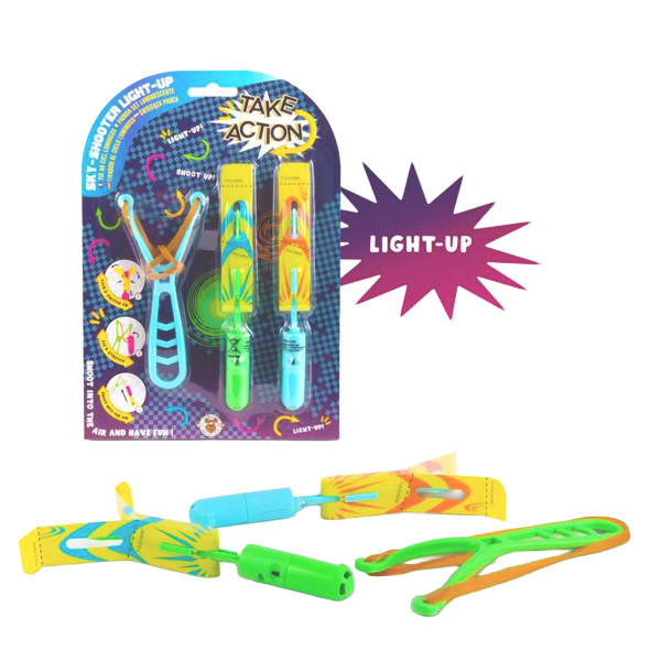 Leuchtender Sky Shooter, TAKE ACTION Sky-Shooter Light-Up 3-teilig, Trendhaus