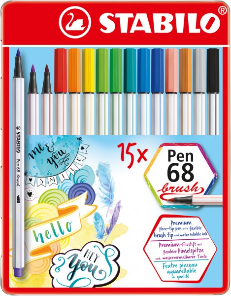 STABILO Pen 68 brush 15er Pack