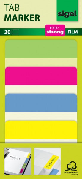 Tab Marker, Folie, extra stabil Sigel