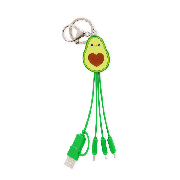 Legami Ladekabel Avocado, Ladekabel 6-in-1-Ladekabel als Schlüsselanhänger Avocado